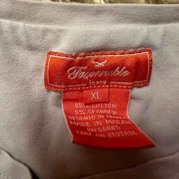 Faconnable Jeans T-Shirt - Classic Fit - XL - Beige - Picture 1 of 4